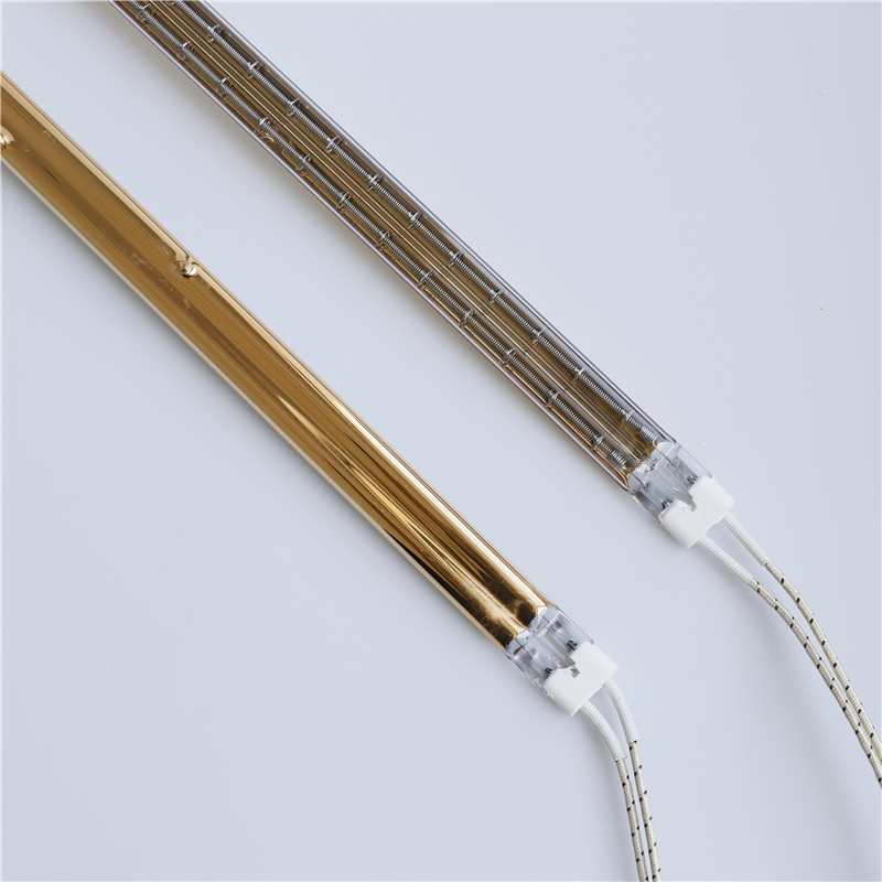 Twin tube carbon quartz heater lamp infrared heating element