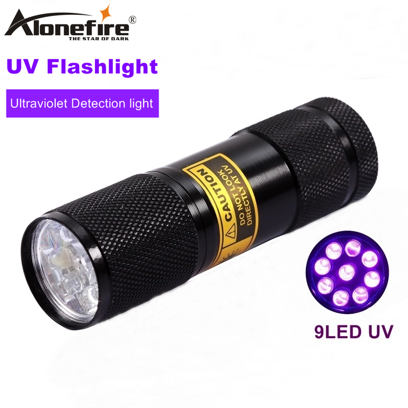 LED ultraviolet flashlight, ultraviolet flashlight with zoom function, mini ultraviolet black light pet urine stain detector