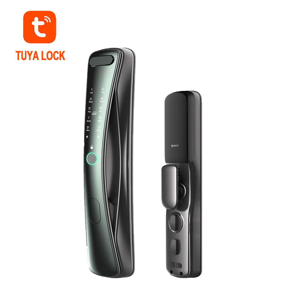 Digital security smart door lock with camera wifi tuya fingerprint smart lock