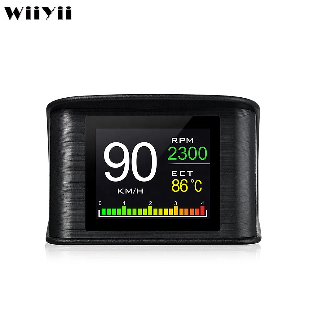 TFT ЖК-экран новый стиль HUD 2,6 дюймов дисплей на лобовое стекло P10 OBD смарт-датчик цифровой Спидометр тестер тормозов Автоматическая диагностика