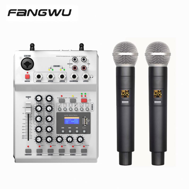 Magic Vision Microphone and Sound Card Newest Dual Channel Wireless Microphone with Mixer