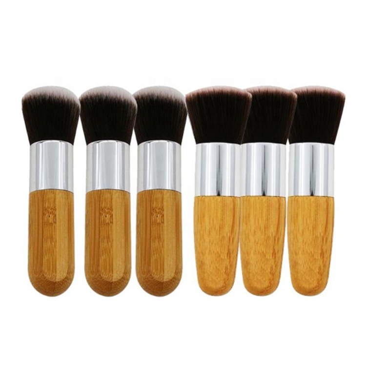 FYD Private Label Bamboo Handle Makeup Brush Kabuki Brush Set Hot Sale