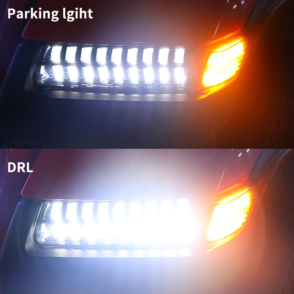 LED Fender Lights with Sequential Turn Signal for Jeep Wrangler JL 2018-2020  Smoked LED Daytime Running Light