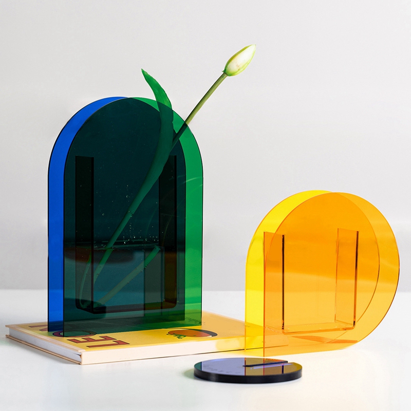 Perspex Flower Holder Home Decoration Imagism Color Acrylic Flower Vase
