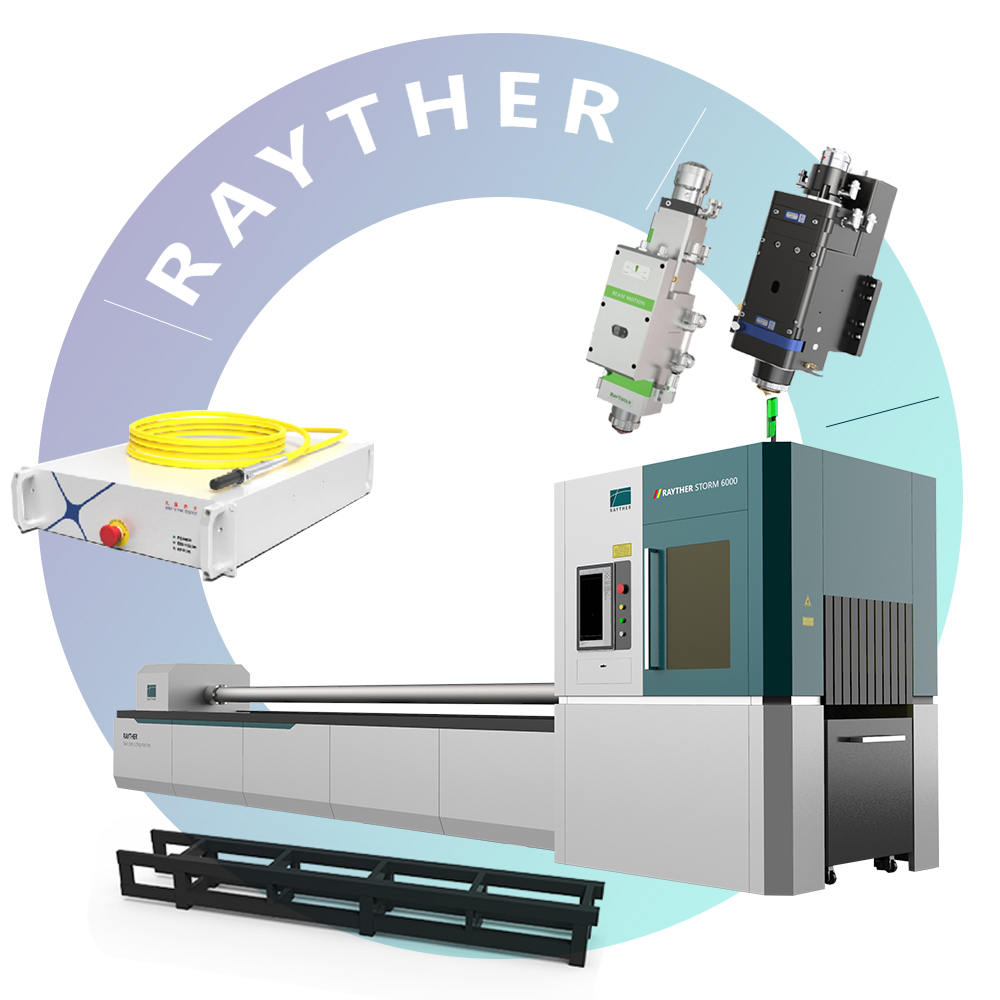 Industry 1kw 1.5kw 2kw 3kw 4kw Pipe Fiber Laser Cutting / Pneumatic Rotary Chucks Tube Laser Cutter Machine