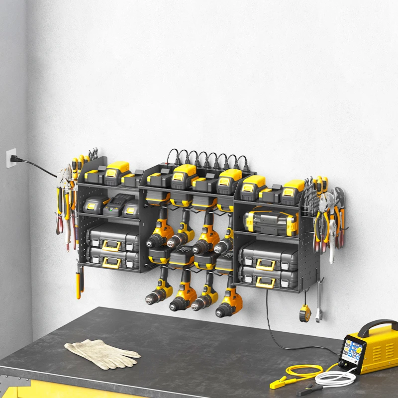 Best Selling New Hot Product Household Items Manufacturer Mingtang Power Tool Organizer With Charging Station Drill H