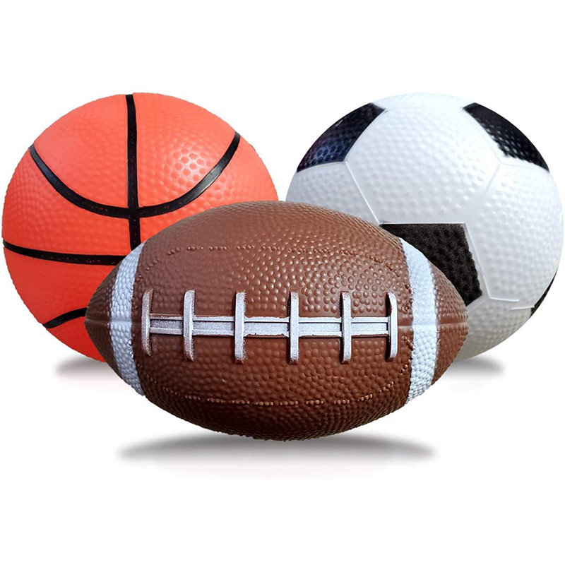 5 inch 3pk ball sporting pvc mini basketball ball toy american football soccer ball sets inflatable toys for kids GIFT
