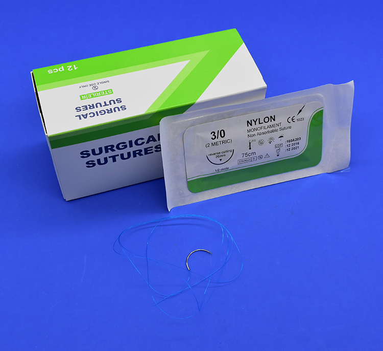 Non-Absorbable Nylon Surgical Suture With Needle Medical polyamide Suture