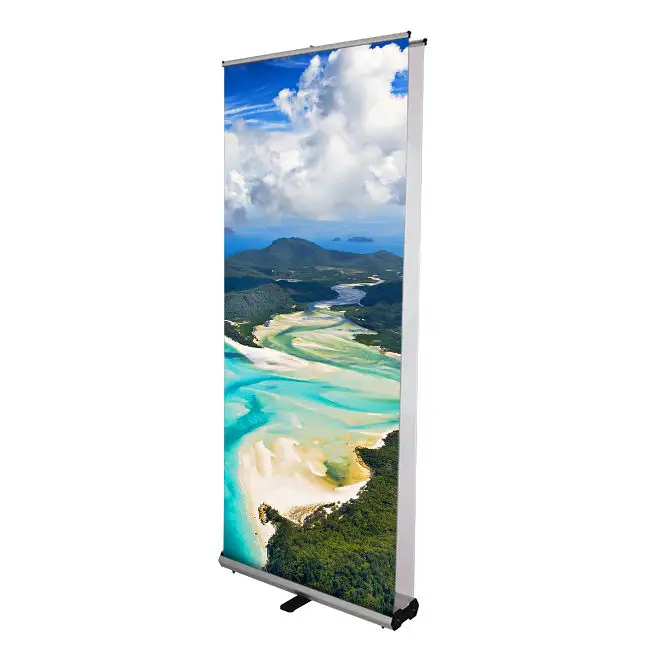 Roll Up Display Fast Shipping Advertising Display Aluminum 80*200 60*160 85*200cm Roll Up Size Retractable Banner Signs Stand Printing Sale