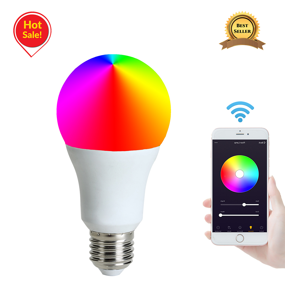 ANPU лампад Led Wi-Fi подключение Tuya E27 лампы работать с Alexa и Google Home Smart LED лампочки RGBCW многоцветные высокое качество
