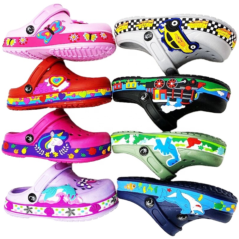 2024 New hot sell baby kid's clogs children EVA garden shoes summer beach slides slippers flat sandals clogs for kid's boy girl