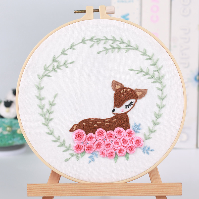Cartoon Animals Plants Paintings Craft Rug Hook Embroidery Cross Stitch Kits for Kids