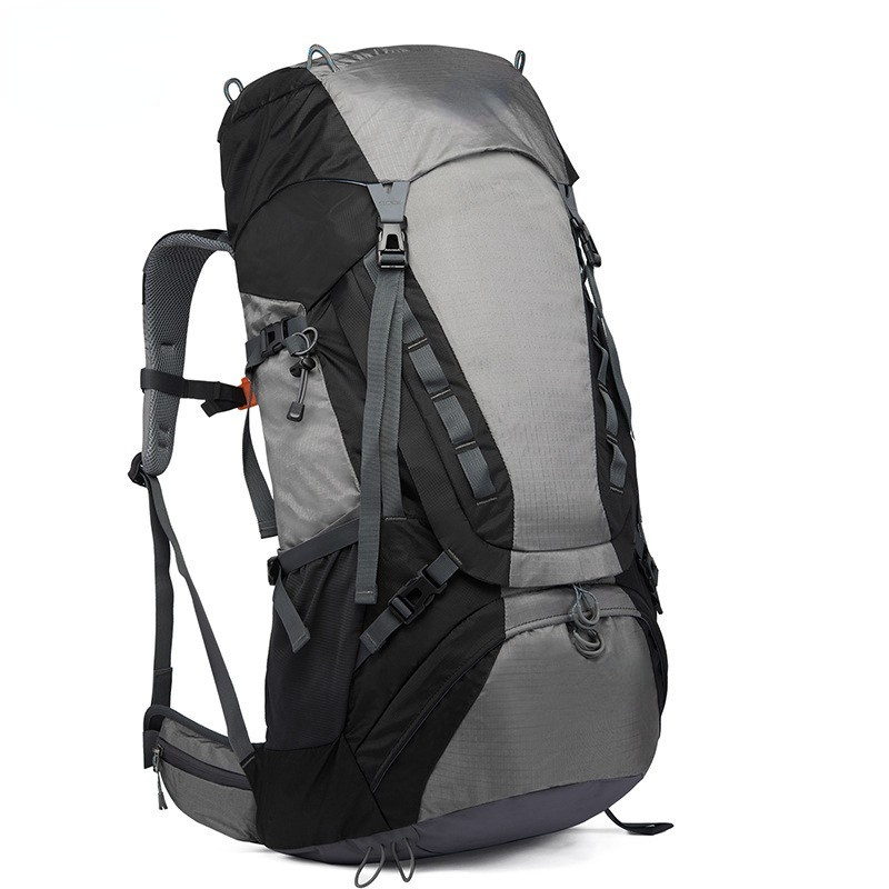 New Sport Customized Logo 75L Nylon Lightweight Waterproof Camping Bag Travel Hiking Backpacks