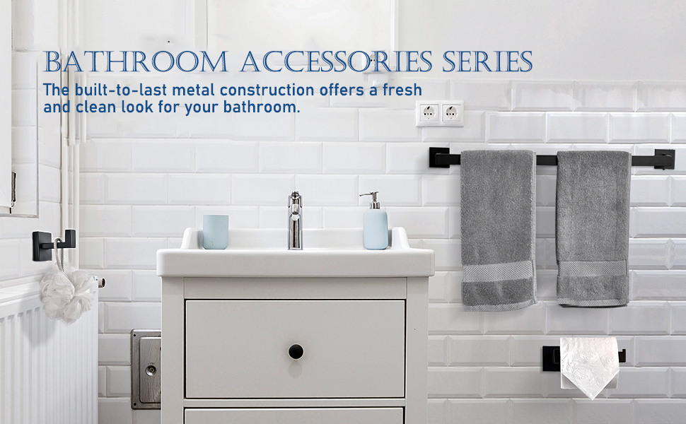 Aquacubic high quality SUS304 Stainless Steel Brushed Nickel 4 - Pieces Bathroom Hardware Set