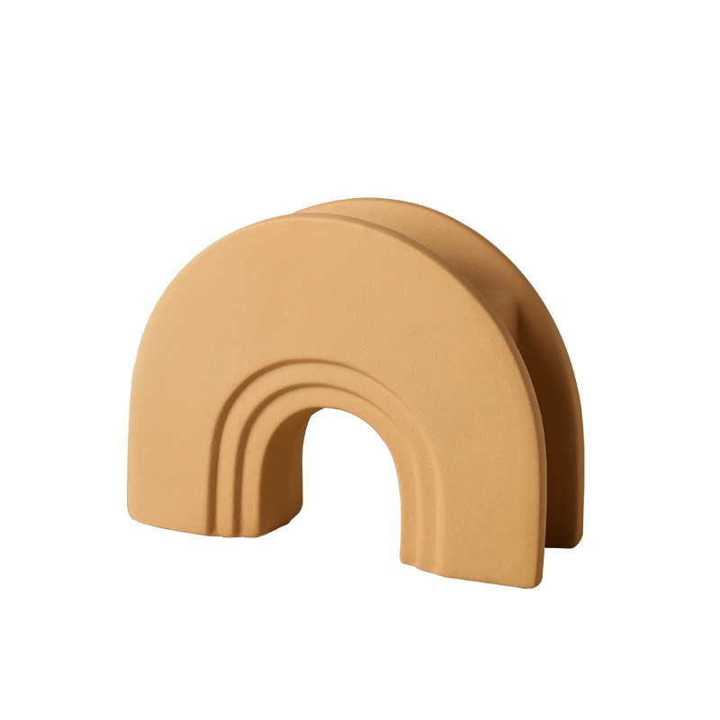 Nordic Art Vase Ceramic Arch Shape Vase Simple Living Room Desktop Decorations Creative Decorations