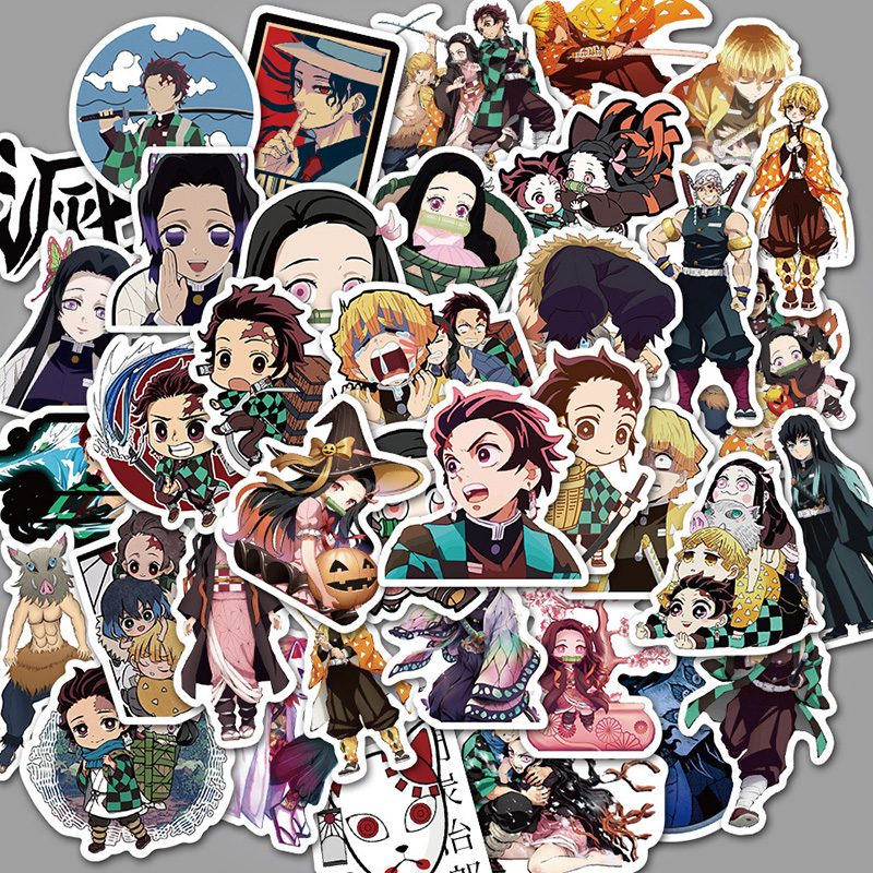 Custom Printing Die Cut Waterproof Vinyl Adhesive Cartoon Stickers Anime Sticker