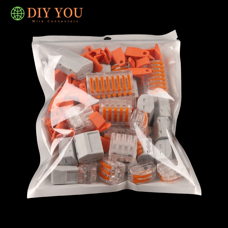 60 шт./уп. смешанный электрический соединитель 222-412 типа power Quick 2 3 4 5 8 Pin изолированный соединитель проводки
