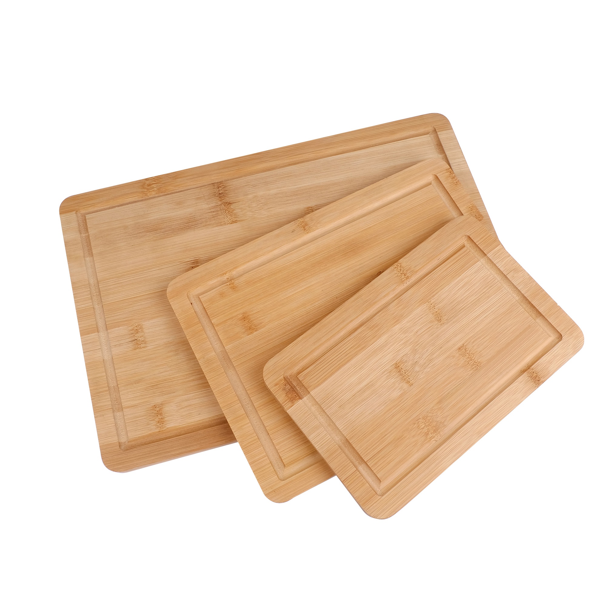Bamboo Cutting Board with Juice Groove (3-Piece Set)