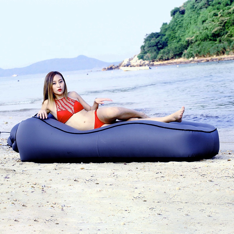 Patented cross-border new product polyester lazy inflatable sofa Light fast inflatable sofa Outdoor inflatable bed air lounger
