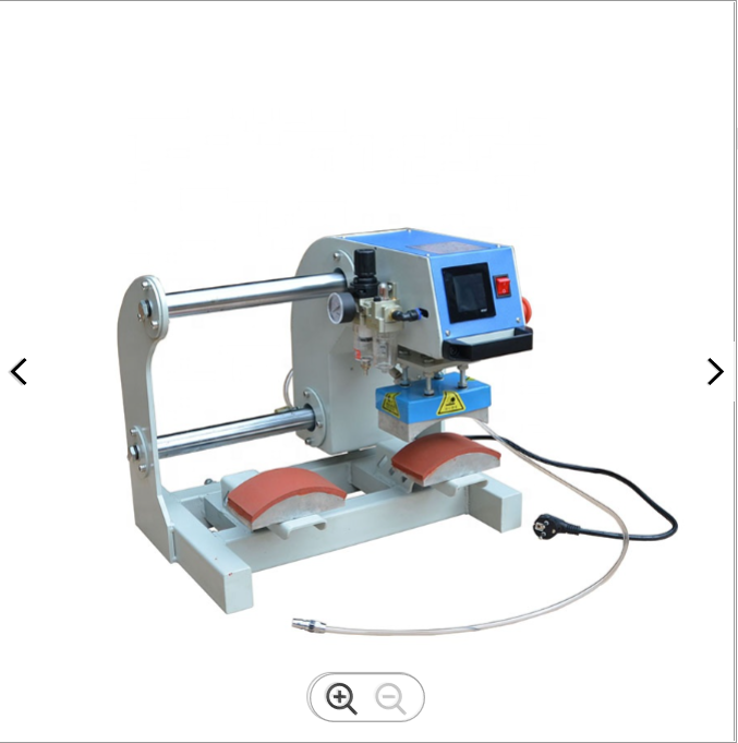 Multi color pneumatic dual station 8*14cm heat press machine tag hat combo cuff sweater sleeve logo thermal hot press