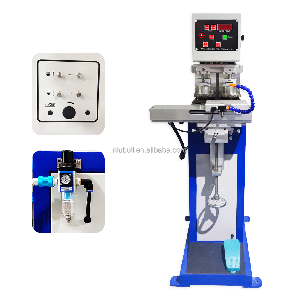 New Two-Color Semi-Automatic Ink Cup Pad Printer For Multicolor Label For Manufacturing Plant Use