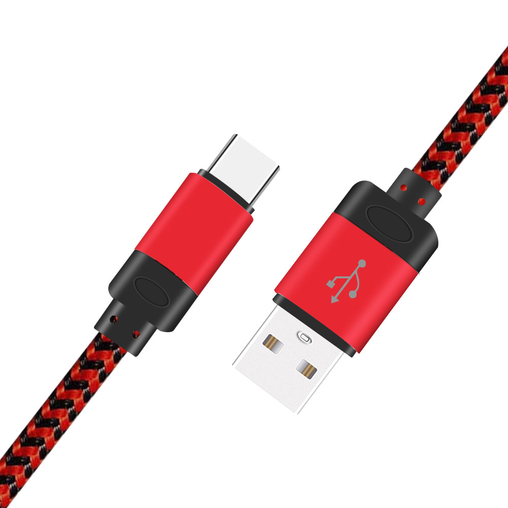 Usb Type C Cable 3a Nylon Phone Data Line Metal case Type-c charging cables