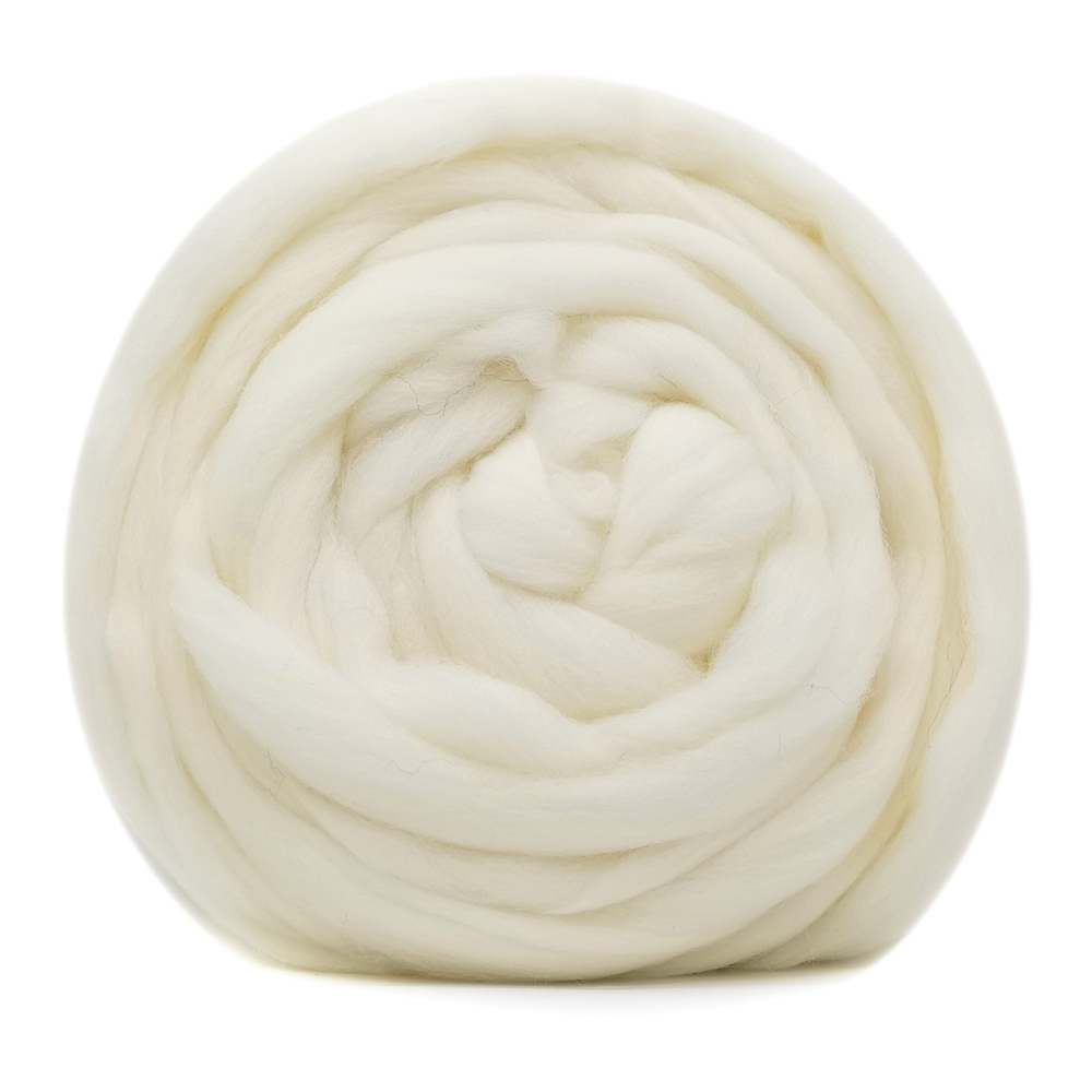 100g White Merino Wool for Needle Felting Kit 19 Microns Superfine Roving Wool for Wet and Dry Felting Craft (No. 01)