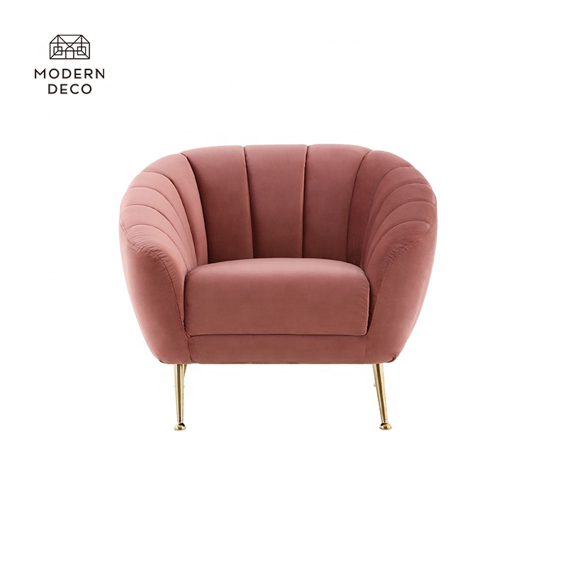 single 1 seater velvet sofa chair armchair with gold legs samt stuhl rosa blush pink emerald green grey modern
