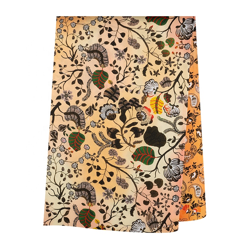 wholesale Digital print silk fabric 16/19/22/25/30/40MM Silk satin printing fabric for dress pajama apparel