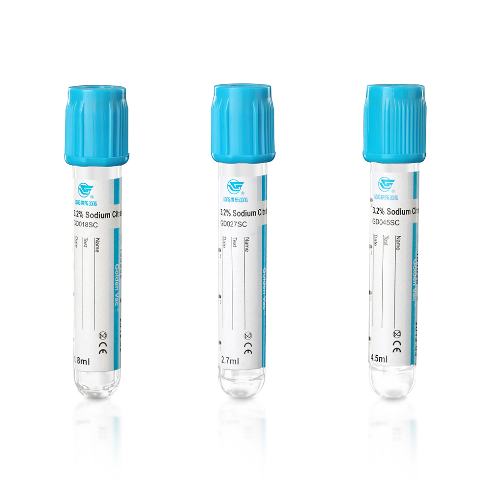 Blue vacuum 3.2% sodium citrate blood collection coagulation tube