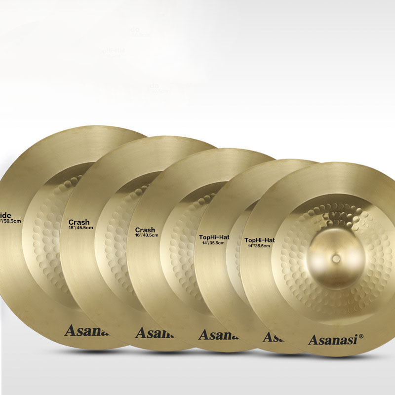 China Percussion Drum Cymbals Set, Professional Instruments, Wholesale, 5Pcs