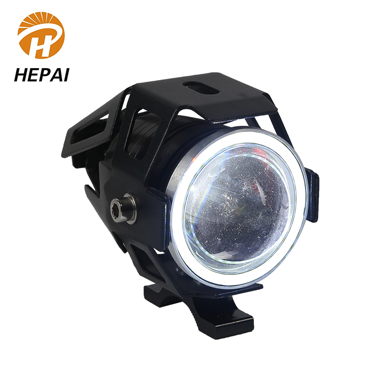 2020 new trend spotlight angel eye high low beam aluminum housing dens external motorcycle headlights