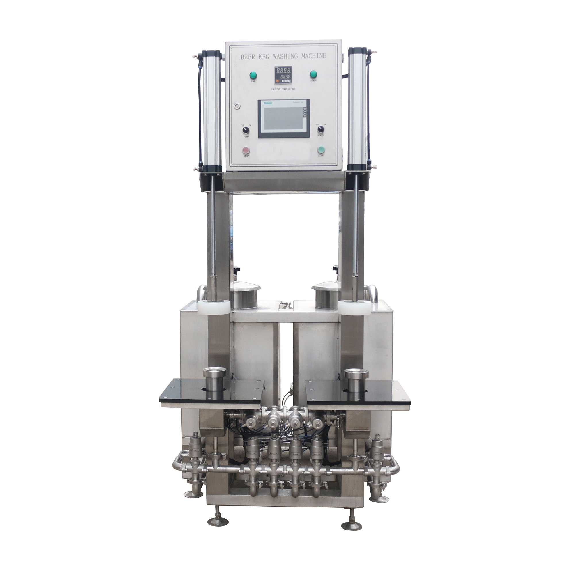 High quality Two head station beer keg washing machine factory direct sale beer keg washer cleaning machine