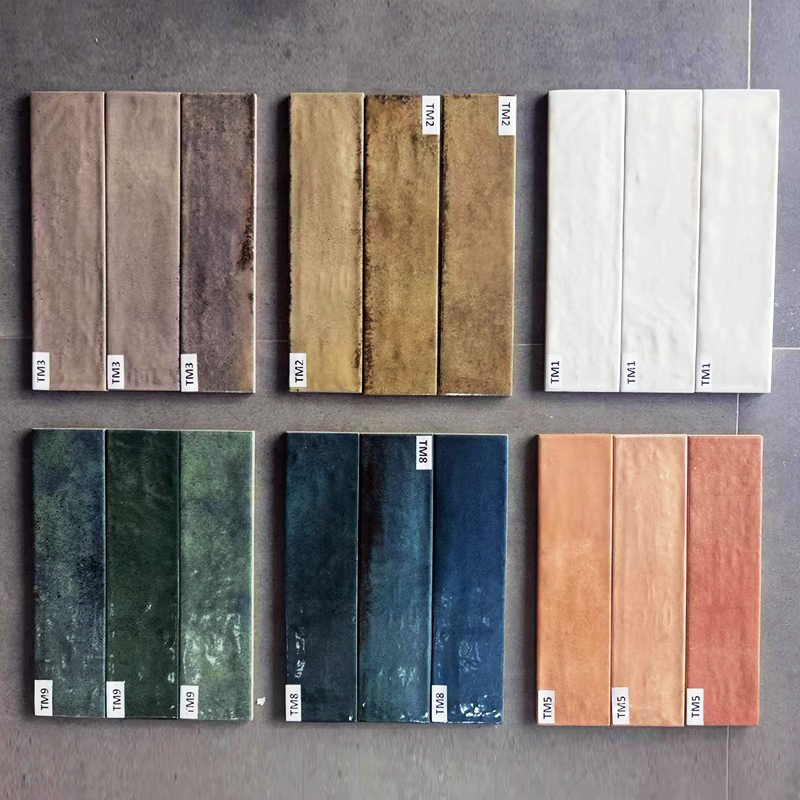 Wholesale Glazed 75x300 Rectangle Mosaic Ceramic tiles Splashback Kitchen Subway Wall tile For Bathroom and Living Room