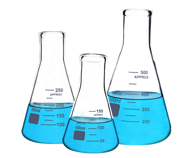 Factory custom wholesale experimental transparent glass flask laboratory chemistry glass beaker