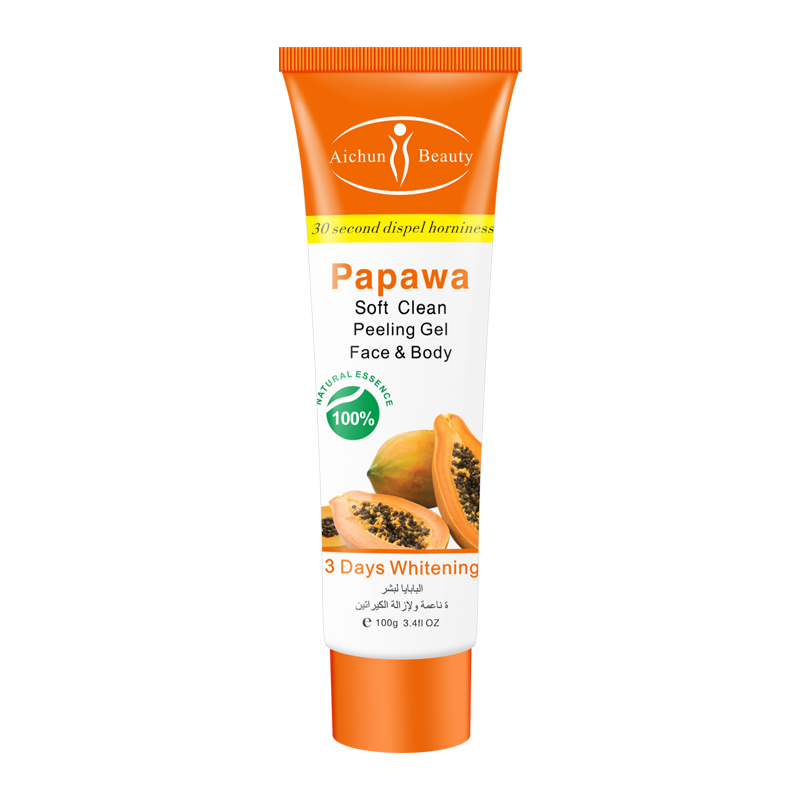Натуральный Отшелушивающий гель Pawpaw Мягкий очищающий Осветляющий крем для лица Pawpaw OEM