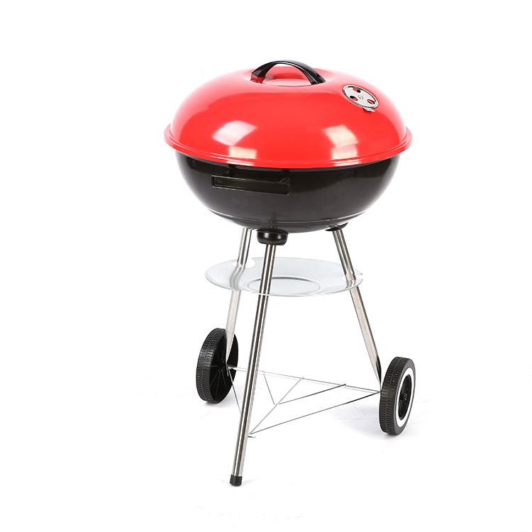 Outdoor camping charcoal bbq grill with three legs