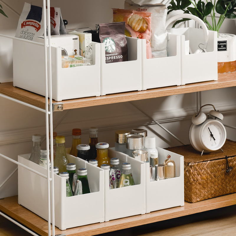 Wholesale right-angle storage box cabinet kitchen desktop storage drawer separated storage box miscellaneous organizer box