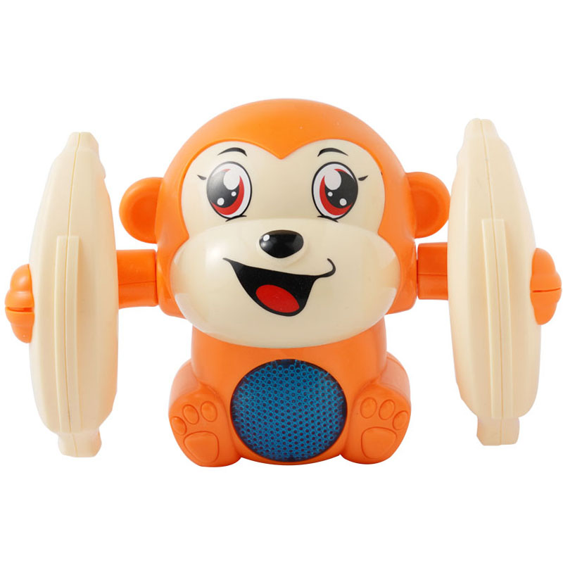 Happy rolling smart пластиковая музыка электрическая обезьяна игрушка животное Голосовая активированная Пробуждение банан обезьяна