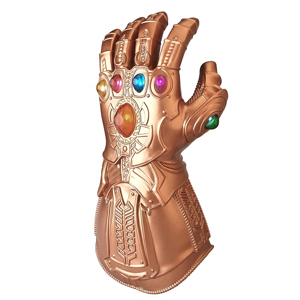Dropshipping Infinity War Thanos Gauntlet for Adult LED Light Up Glove Cosplay Costume Props Accessories Gold