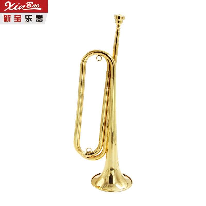 Cheap China Yellow brass Beginner Student Level Lacquer Plated C Key Bugle