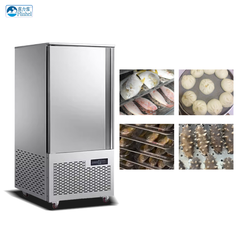 -40 Degree 3 Trays Industrial Countertop Small Blast Freezer Gelato Shock Flash Mini Blast Chiller Frozen Fish Meat For Home