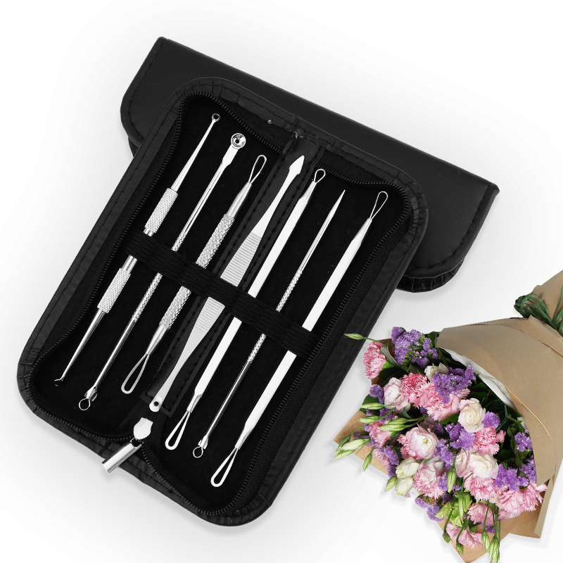 Профессиональный хирургический 7 шт. из нержавеющей стали акне Remover Kit blackhead remover set