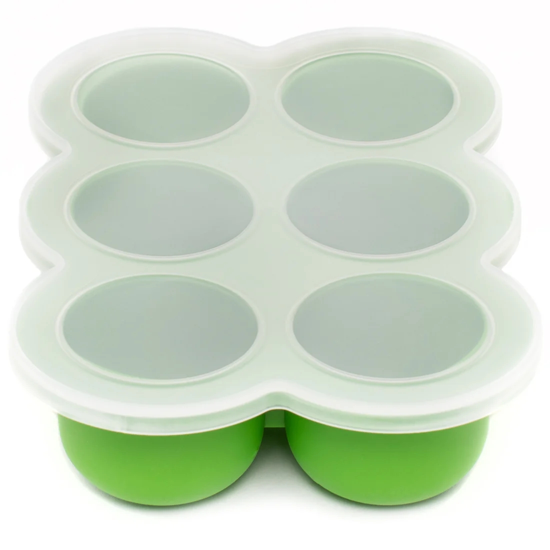 Silicone Freezer Tray with Clip on Lid Perfect Food Storage Container for Homemade Baby Food, Fruit Purees, and Breast Milk