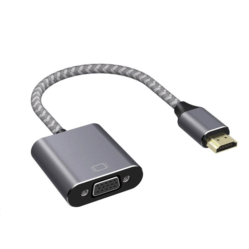 Прямая Заводская поставка Hdmi в Vga нейлоновый плетеный провод Hdmi в Vga адаптер кабель Hdmi в алюминиевом корпусе конвертер/