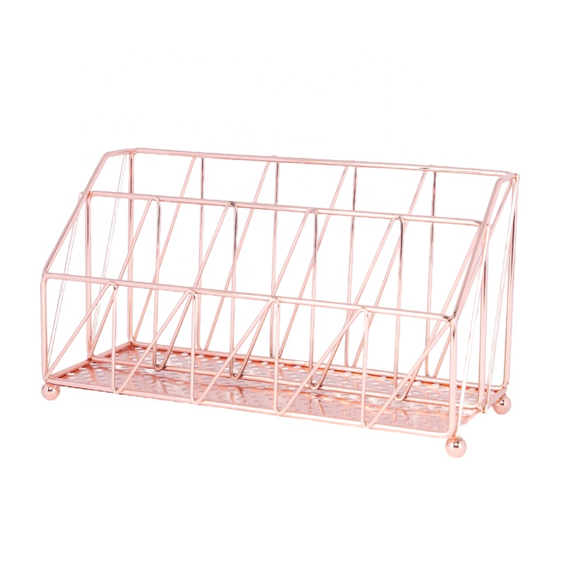 Desktop Mail Organizer File Organizer Metal Wire Mail Sorter Letter Organizer Magazine Rack for Letters
