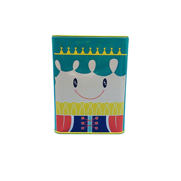 Square shape cute tinplate piggy bank saving box