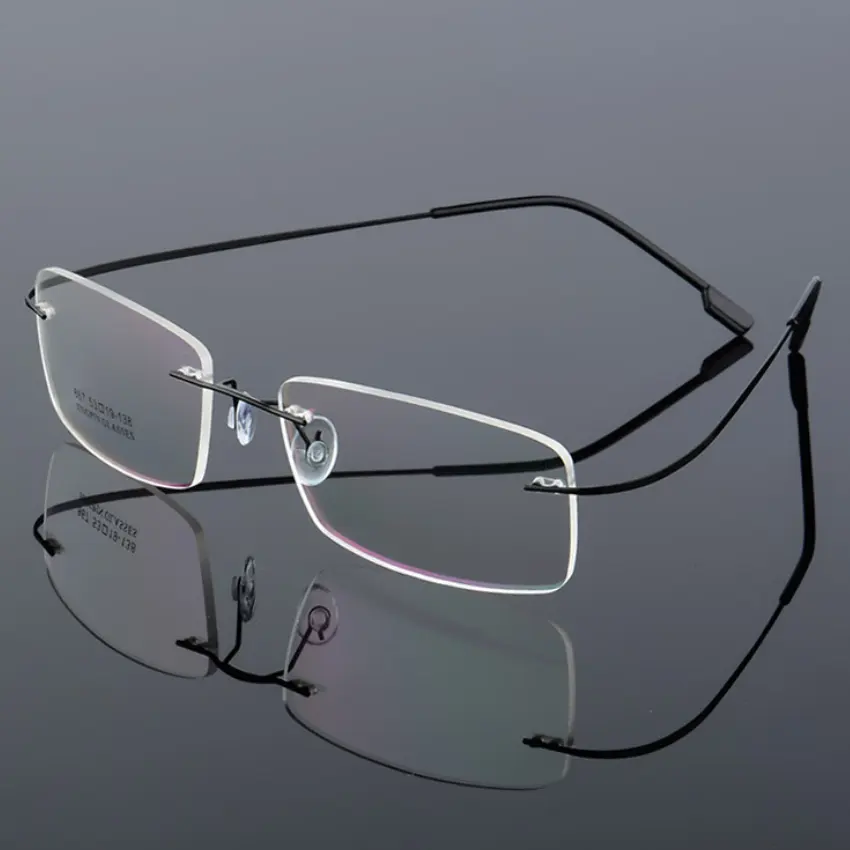 2022 rimless executive optical glasses beta titanium frame titan metal eyeglasses eye glasses frames for men