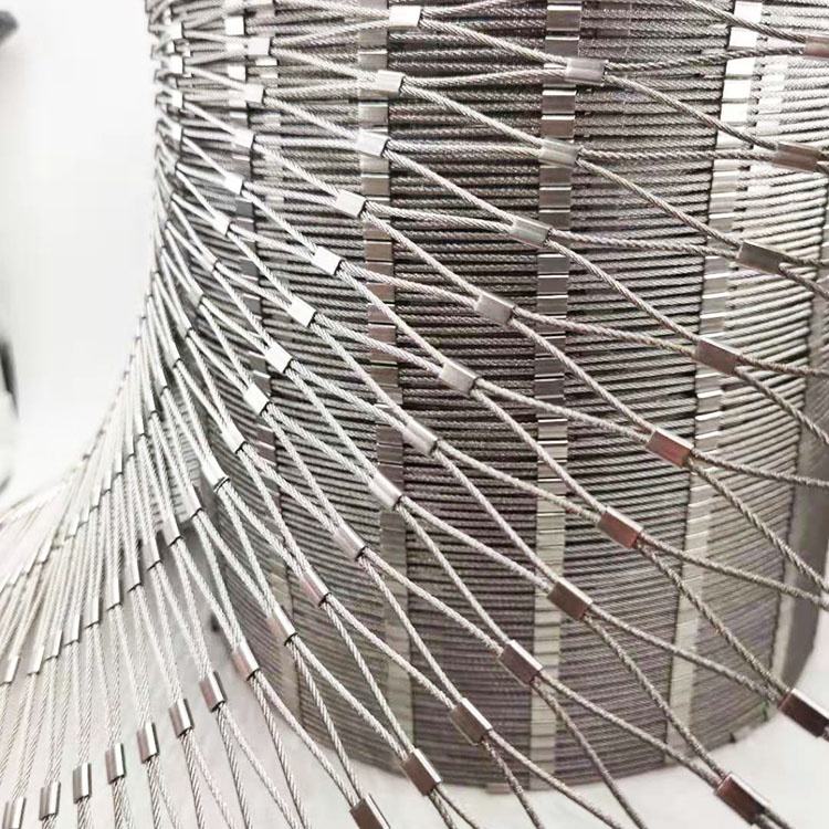 stainless steel wire rope mesh fence netting for balustrade/stairs safety rope mesh