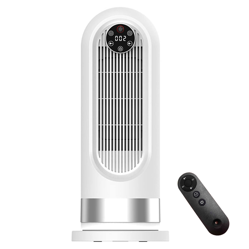 Smart Home PTC Ceramic Desktop Heaters Fan with Touch Screen and Remote Control